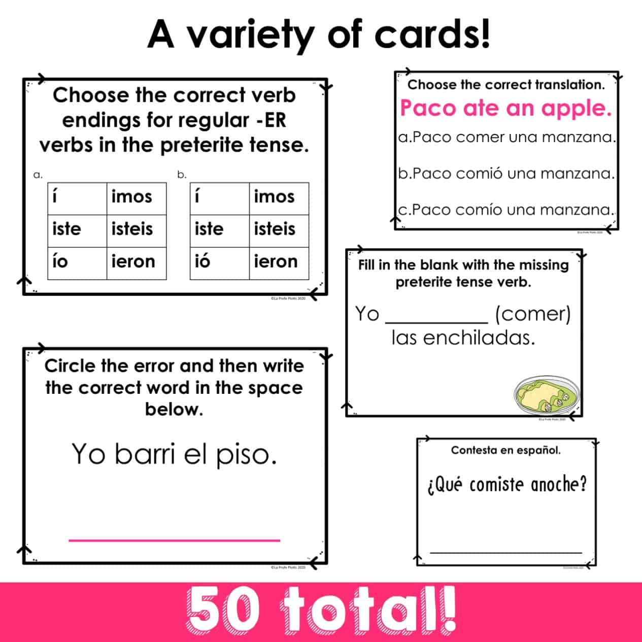 Preterite Regular Ar Er Ir Verbs Spanish Class Activities