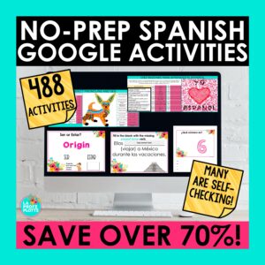 Spanish Google Activities Mega Bundle for Learning Spanish