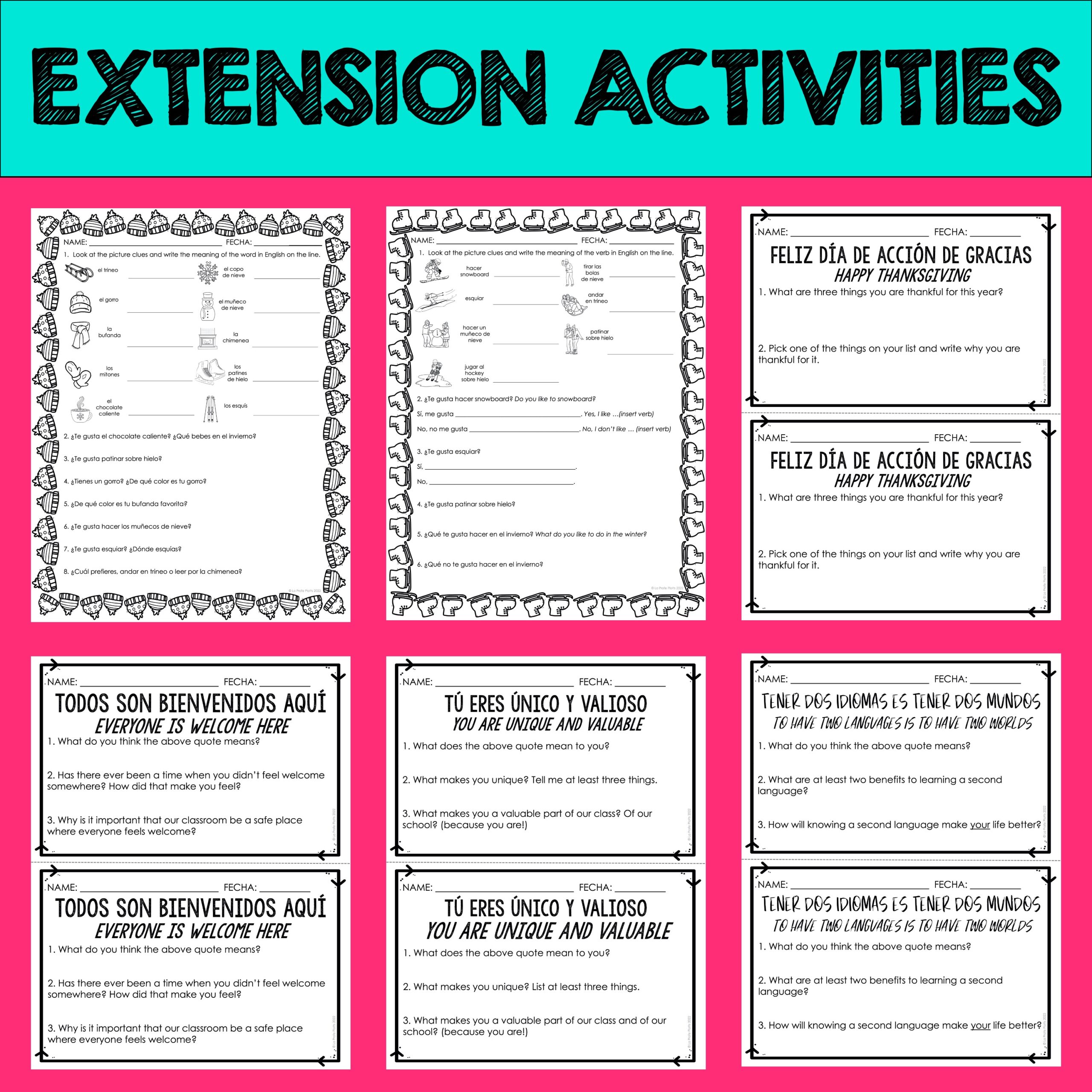 Spanish Collaborative Poster Mega Bundle - Image 14
