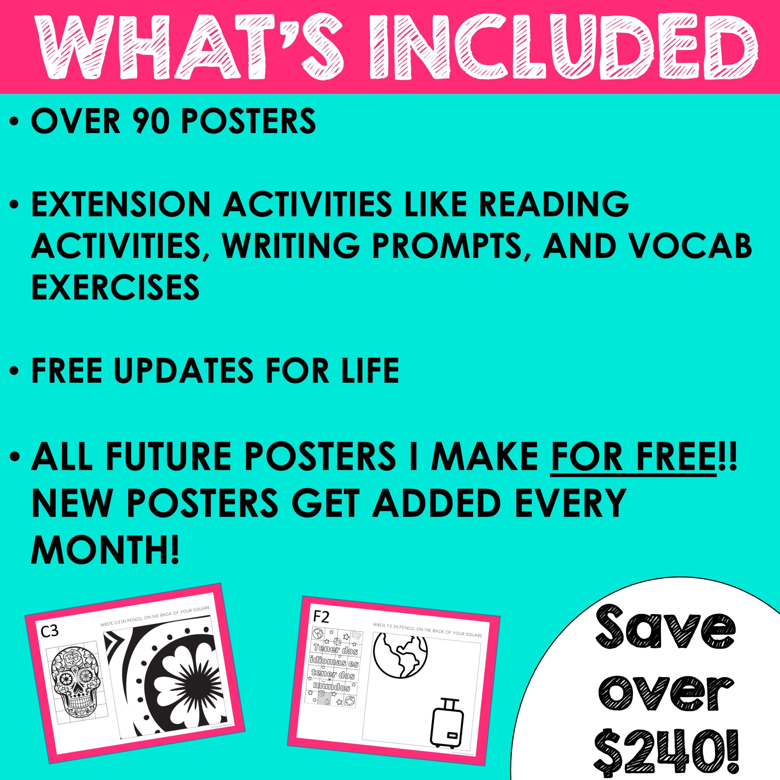 Spanish Collaborative Poster Mega Bundle - Image 3