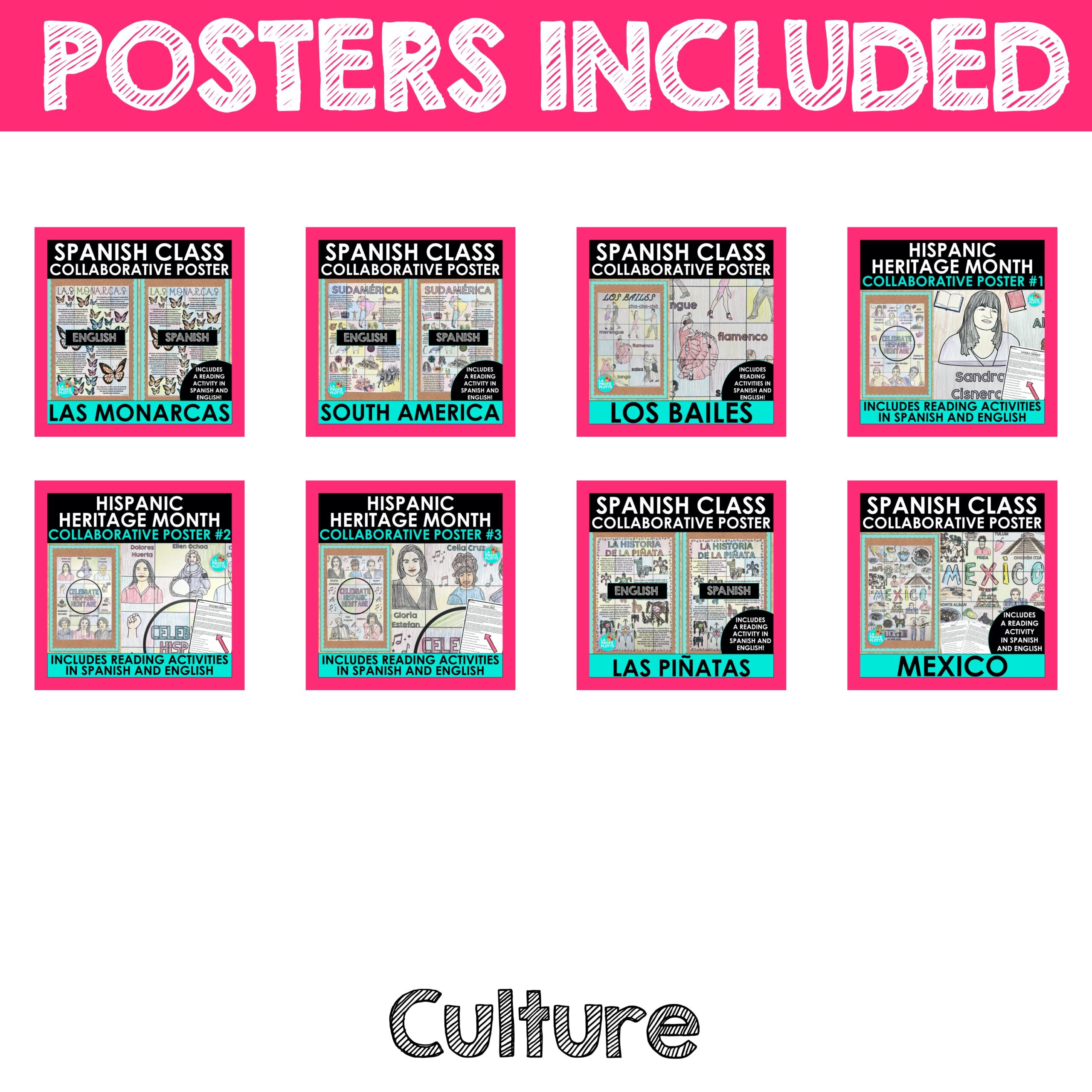Spanish Collaborative Poster Mega Bundle - Image 8