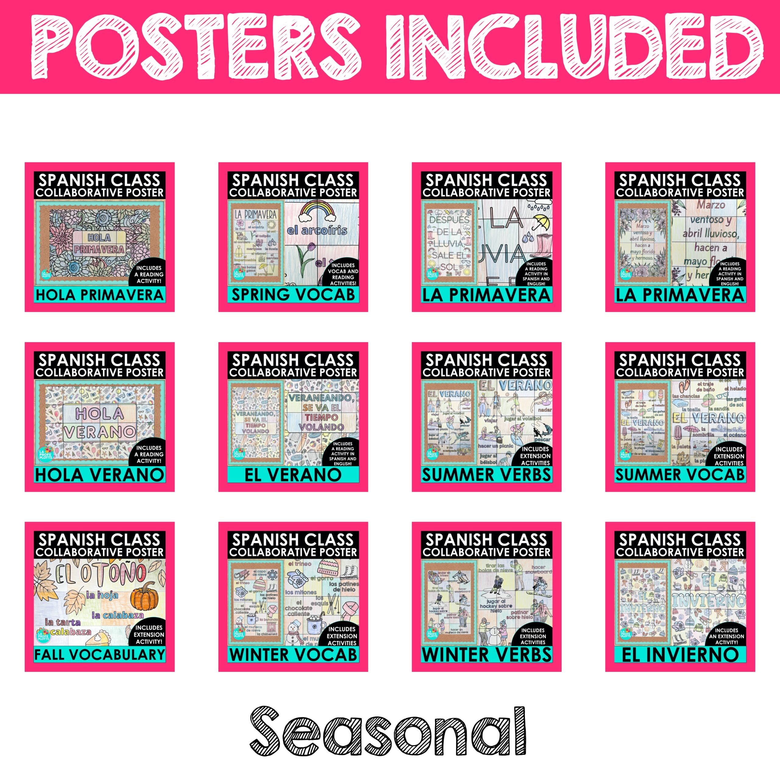Spanish Collaborative Poster Mega Bundle - Image 9