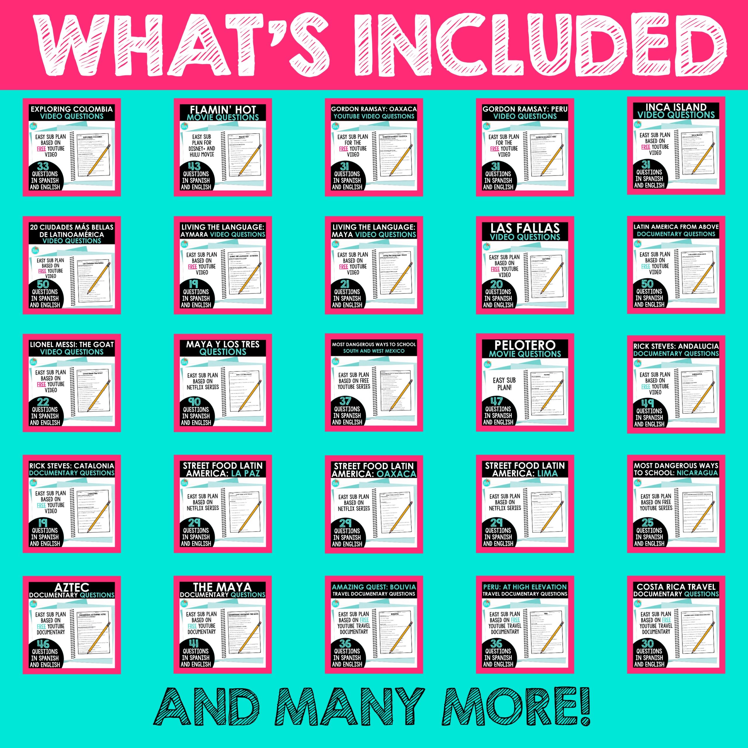 Spanish Class Movie Question Mega Bundle | Spanish Movie and Video Guides - Image 6