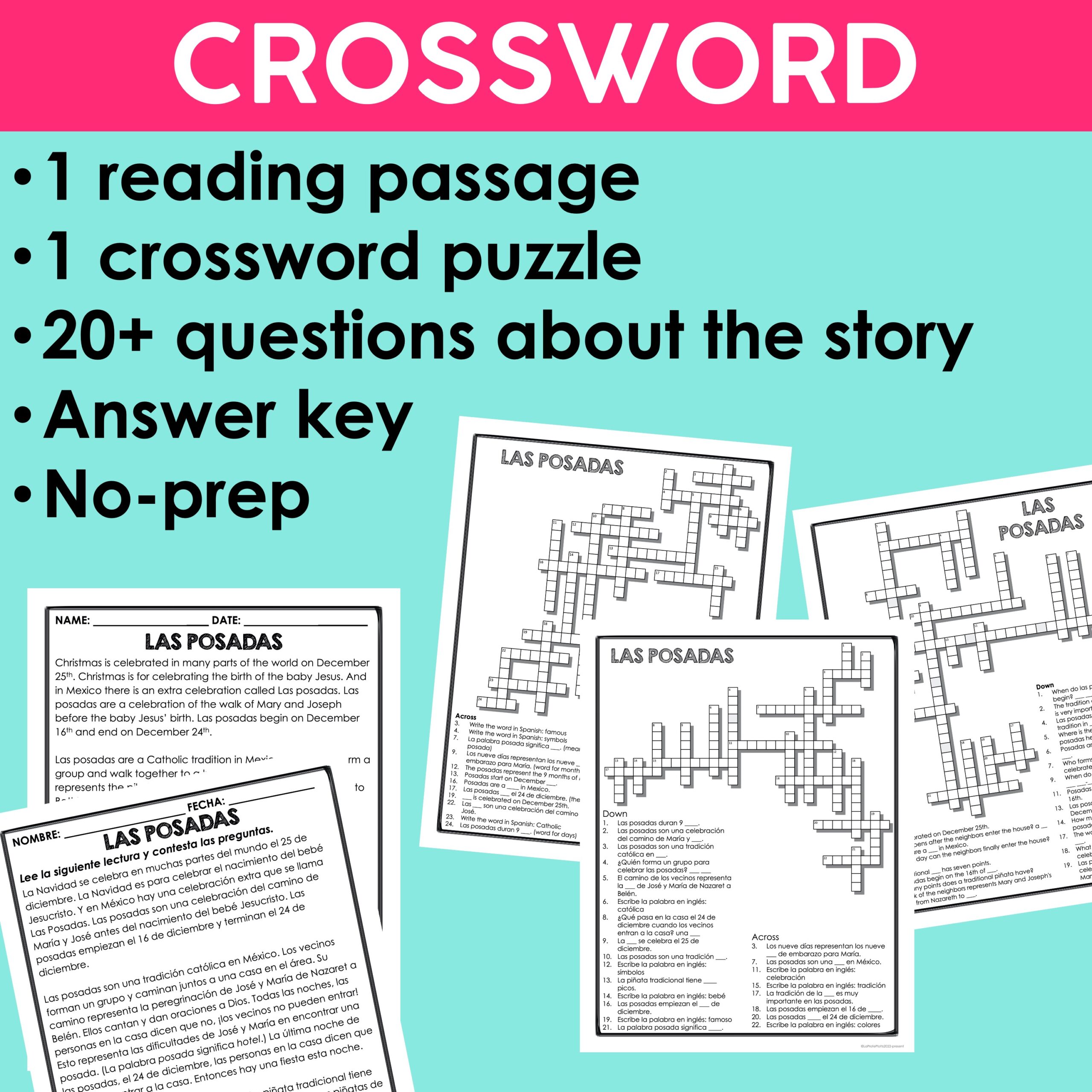 Las Posadas Reading Activities - Spanish Sub Plans - Image 4