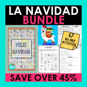 Spanish Christmas Activities Bundle - La Navidad Activities for Spanish Class