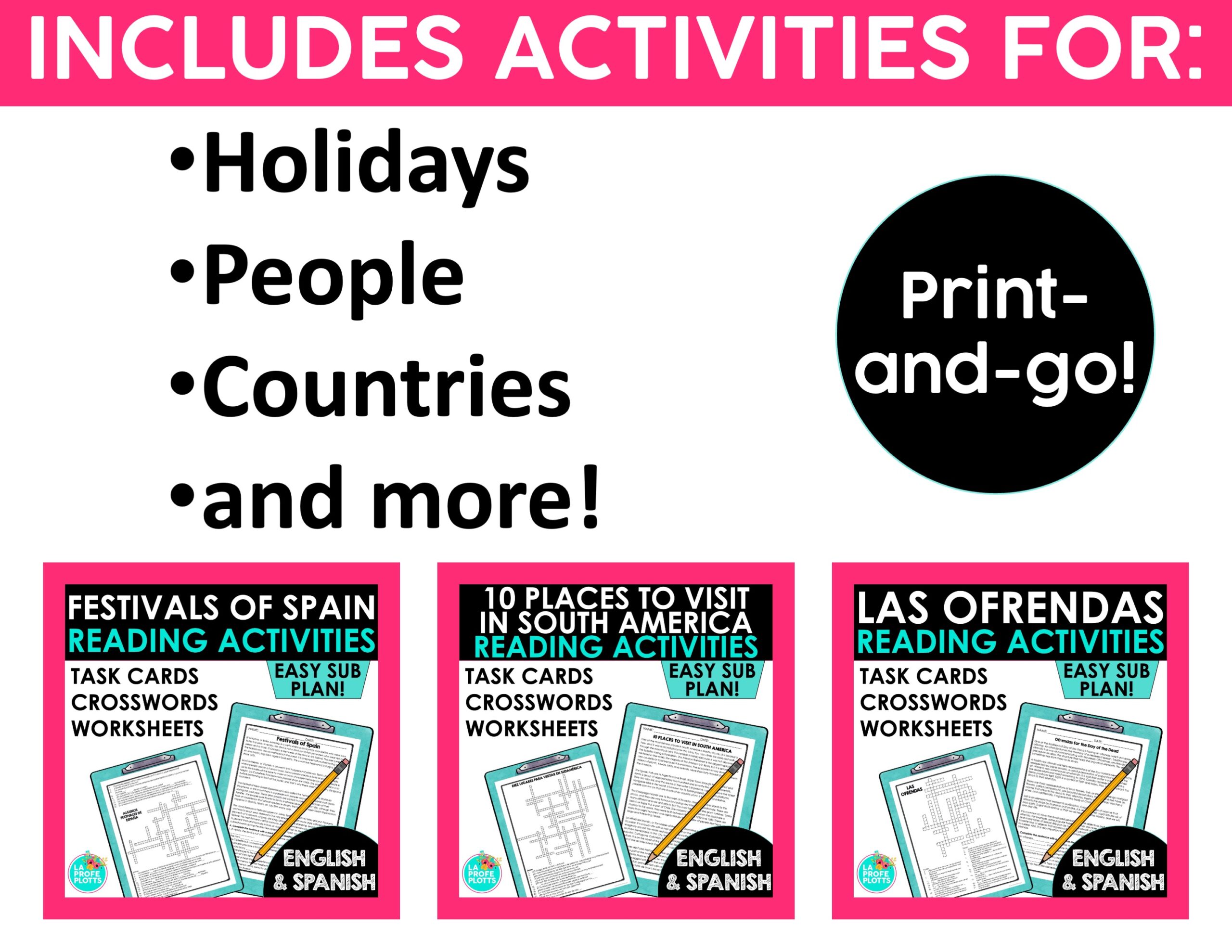 Culture Reading Activities Bundle #2 | Printable Reading Activities for Spanish Class - Image 4