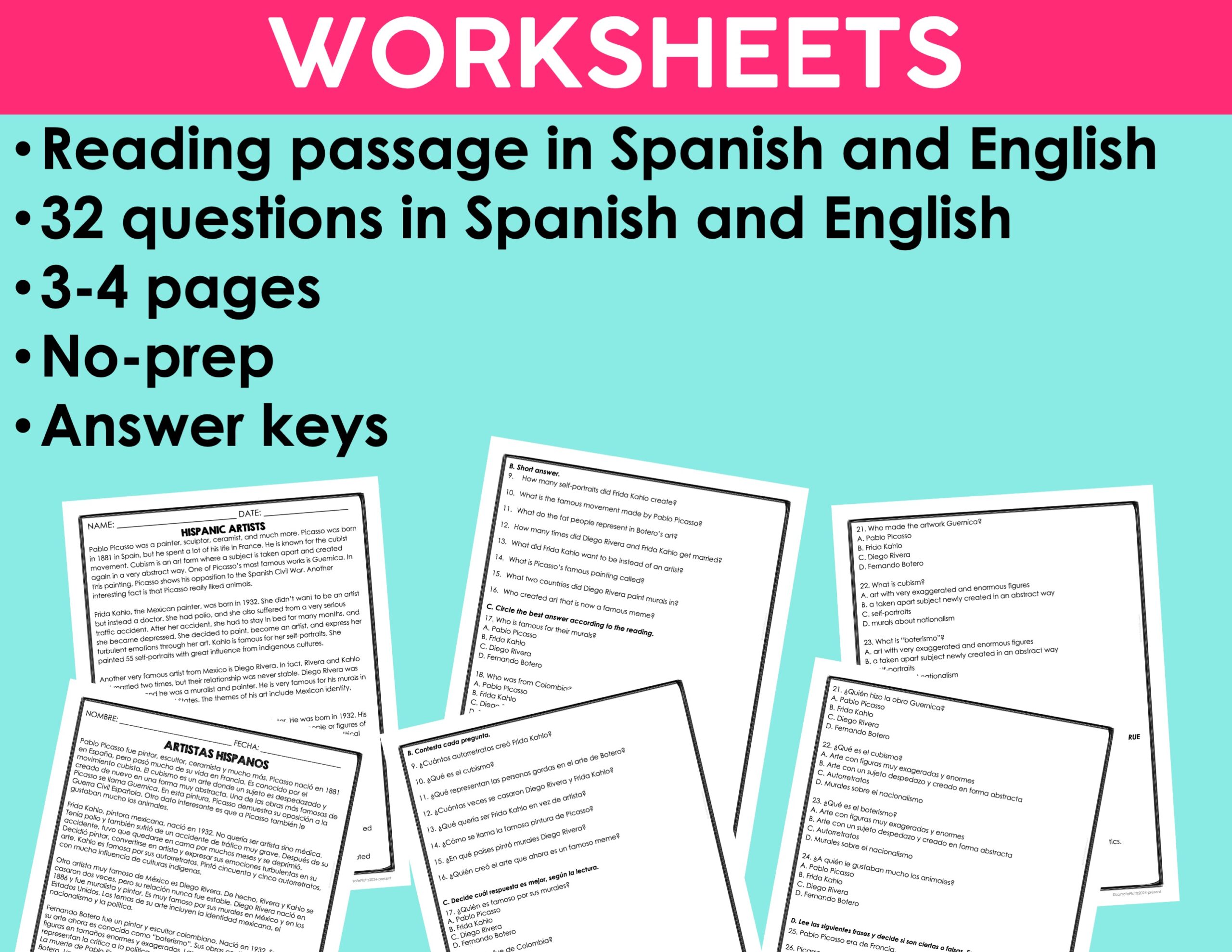 Culture Reading Activities Bundle #2 | Printable Reading Activities for Spanish Class - Image 9