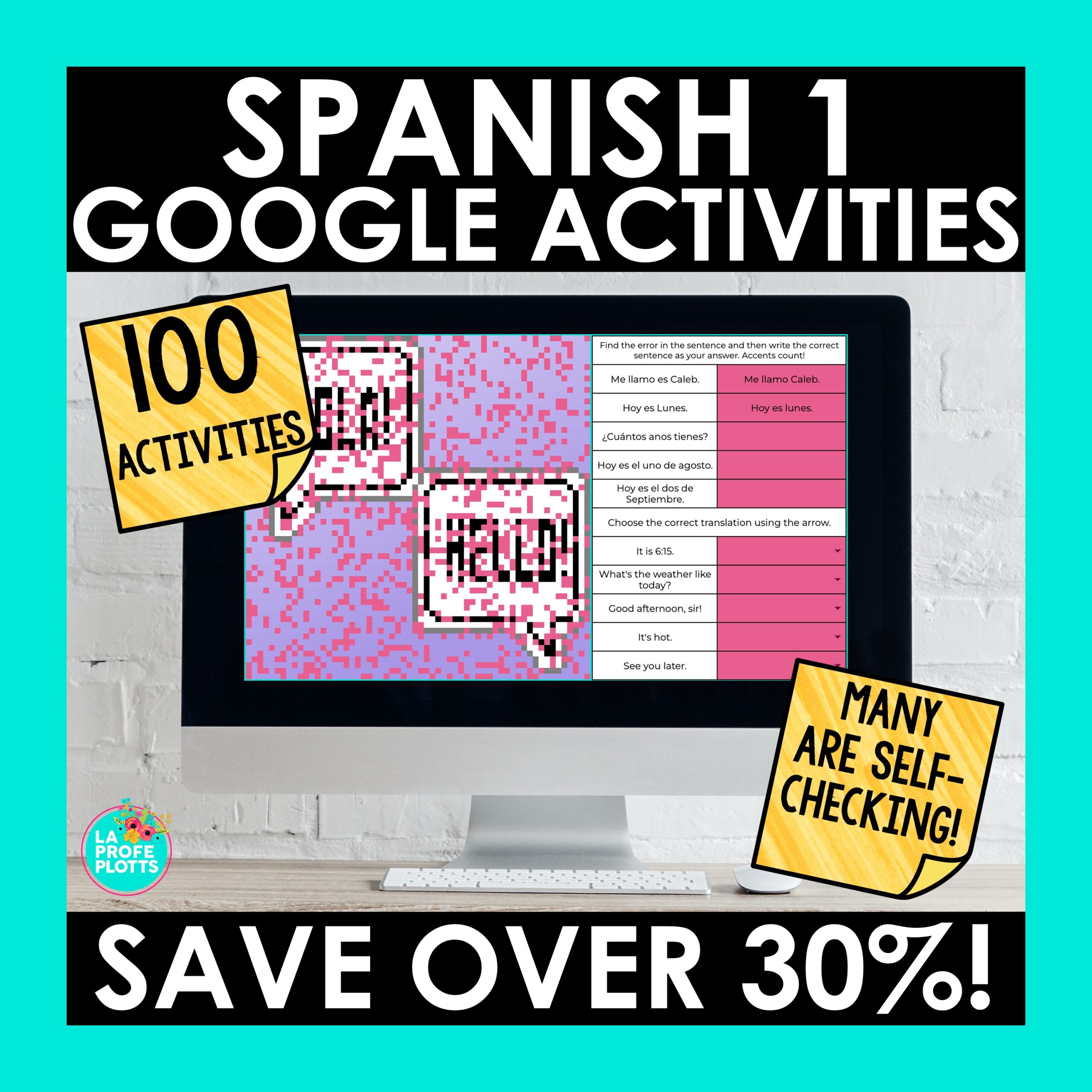Spanish 1 Google Activities Bundle
