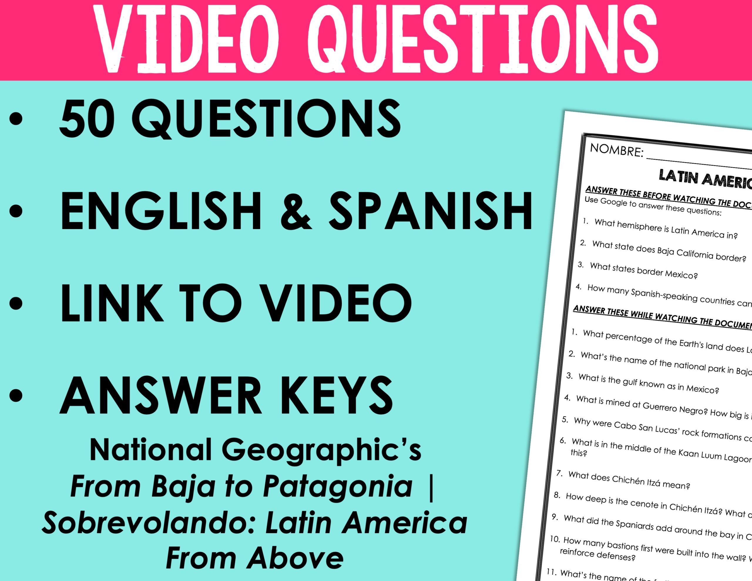 Spanish Back to School Activities | Projects, Readings, Posters, Icebreakers, & More - Image 16