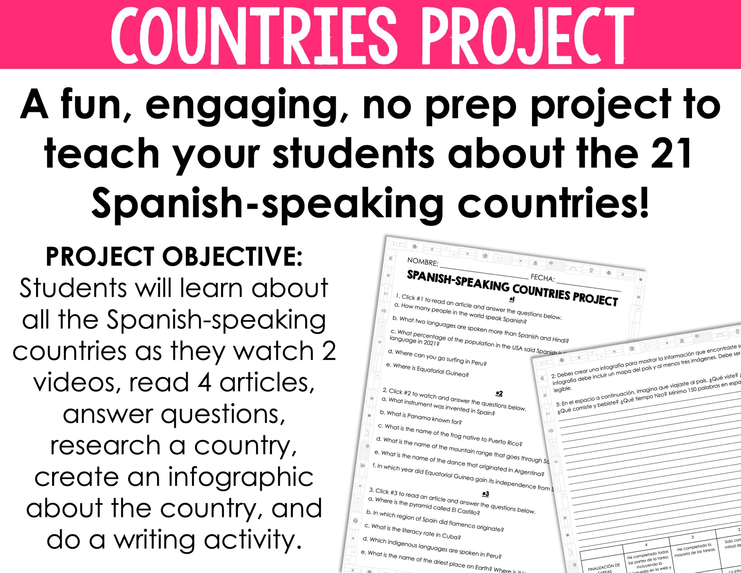 Spanish Back to School Activities | Projects, Readings, Posters, Icebreakers, & More - Image 4